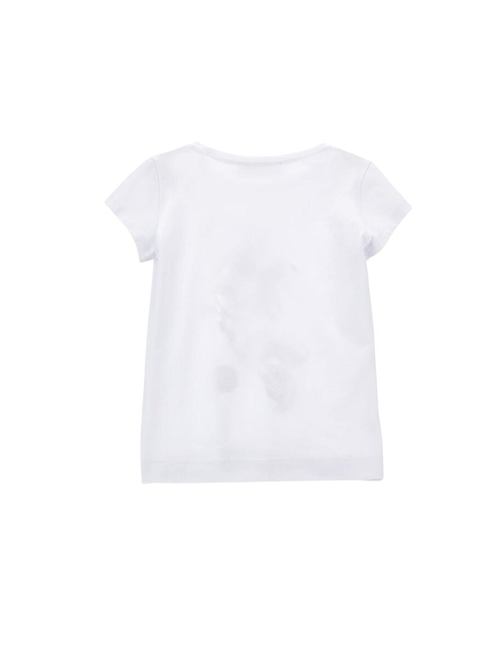 T-shirt bambina con stampa coniglietta e dettagli glitter