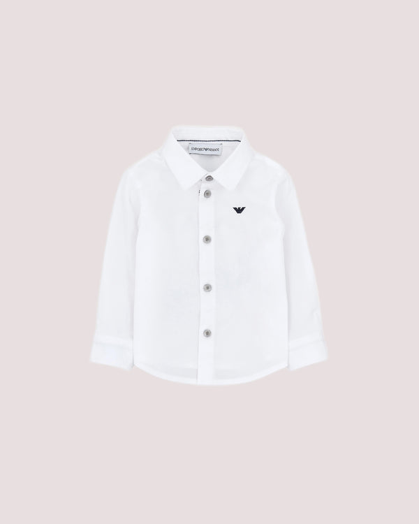 Camicia in cotone stretch con ricamo aquila 8NHC01 4NGDZ /100 EMPORIO ARMANI 