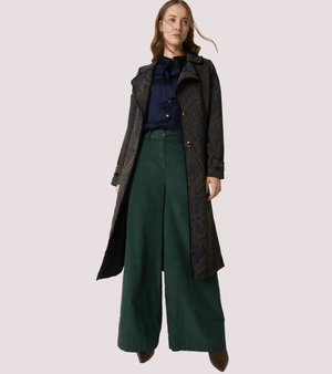 Pantaloni a palazzo in velluto di cotone 521SD25037 /S2509 ALESSIA SANTI 