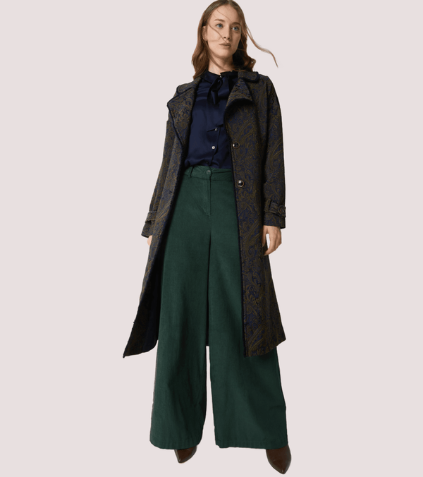 Pantaloni a palazzo in velluto di cotone 521SD25037 /S2509 ALESSIA SANTI 