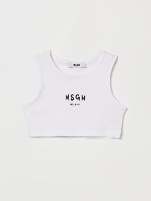 Top cropped con logo stampato S6MSJGTO011 /001 MSGM KIDS 
