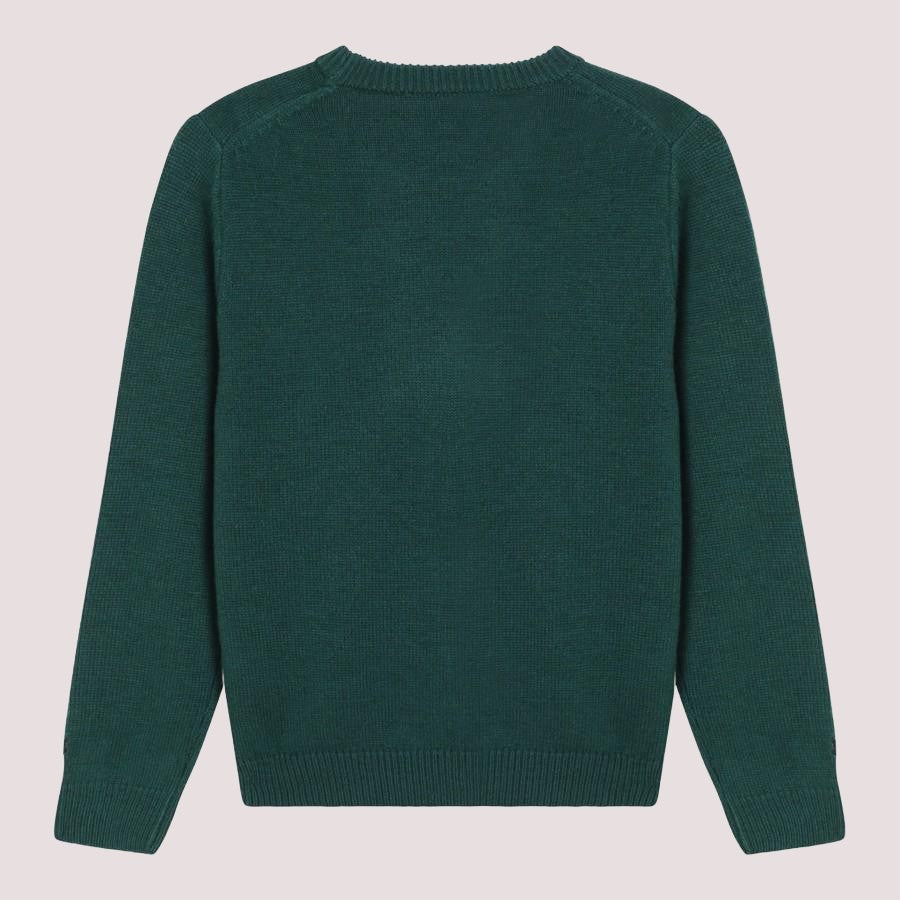 Maglione verde in misto lana con Snoopy Cortina DOU0006 /01149I MC2 SAINT BARTH 