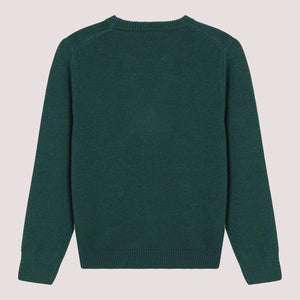 Maglione verde in misto lana con Snoopy Cortina DOU0006 /01149I MC2 SAINT BARTH 