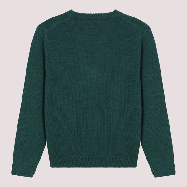 Maglione verde in misto lana con Snoopy Cortina DOU0006 /01149I MC2 SAINT BARTH 