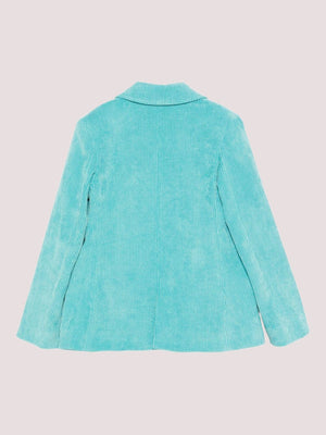 Blazer  azzurro con trama a coste F5MSJGJK102 /MS037 MSGM KIDS 