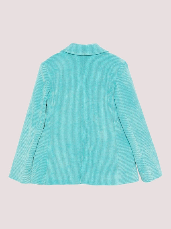 Blazer  azzurro con trama a coste F5MSJGJK102 /MS037 MSGM KIDS 