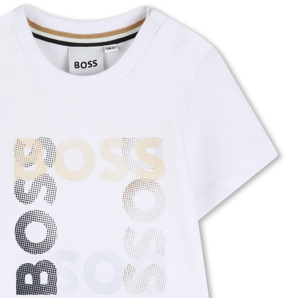 T-shirt con loghi stampati J52882 /10P BOSS 
