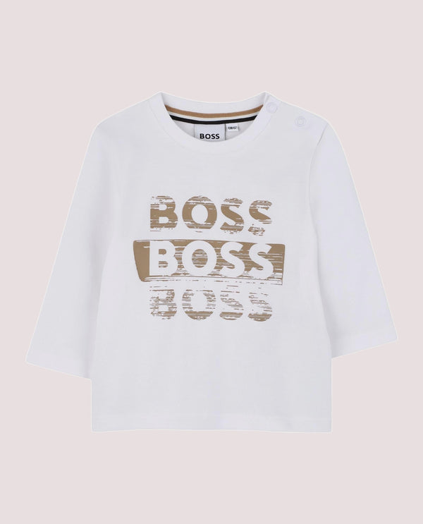 T-shirt girocollo con logo J52463 /10P BOSS 