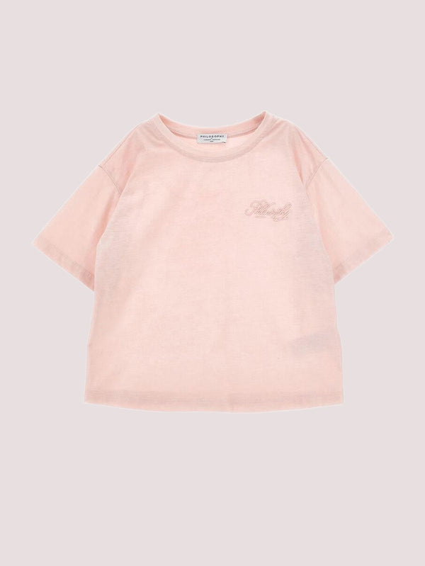 T-shirt ricamo scritta I1G609 7206 /94 PHILOSOPHY KIDS 