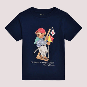 T-shirt in jersey di cotone con l'orso polo 323A12428 /002 POLO RALPH LAUREN 