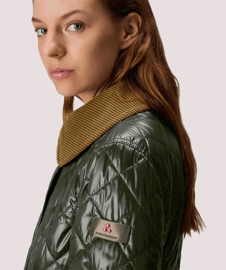 Cappotto lunga con colletto in velluto PED545004000217 /689 PEUTEREY 