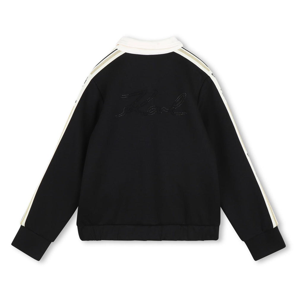 Cardigan con bande laterali Z31132 /09B KARL LAGERFELD 
