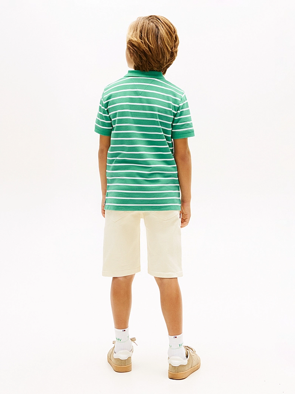 Polo a righe con logo Tommy Hilfiger KB0KB09103J /L5Y TOMMY HILFIGER 