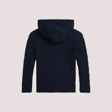 Maglione in cotone con cappuccio e zip intera 322951123 /1 POLO RALPH LAUREN 