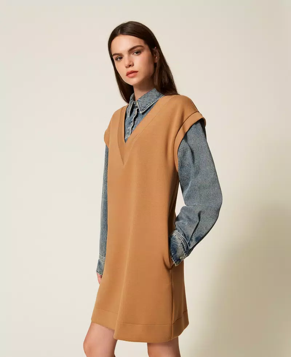 Abito corto in tessuto scuba e jeans 252LI2PBB /12671 TWINSET 