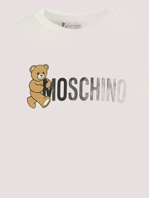 Felpa avorio per bambini con Teddy Bear HPF08V LCA83 /10063 MOSCHINO 