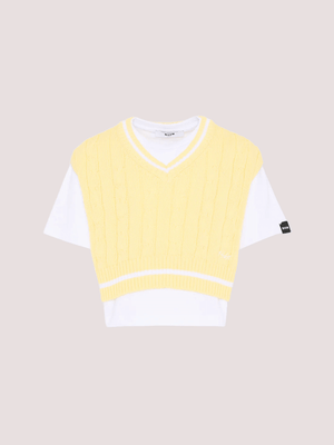 Gilet con t-shirt S6MSJGTH034 /001/79 MSGM KIDS 