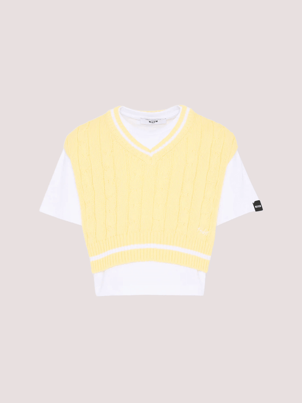 Gilet con t-shirt S6MSJGTH034 /001/79 MSGM KIDS 