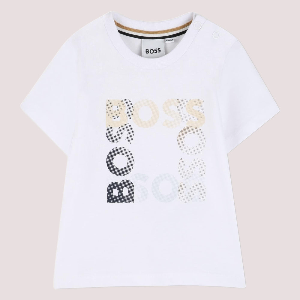 T-shirt con loghi stampati J52882 /10P BOSS 