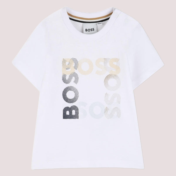 T-shirt con loghi stampati J52882 /10P BOSS 