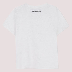 T-shirt con logo in strass Z31159 /M31 KARL LAGERFELD 