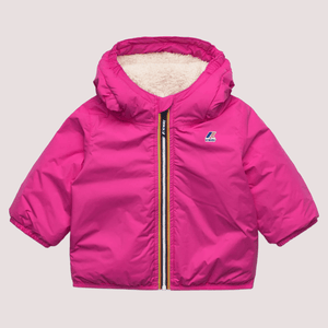 Giubbotto fuchsia Claudine Orsetto per neonato con logo K7142RW /Z11 KWAY 