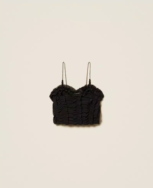 Top in tulle con volant 261GJ2181 /6 TWINSET 