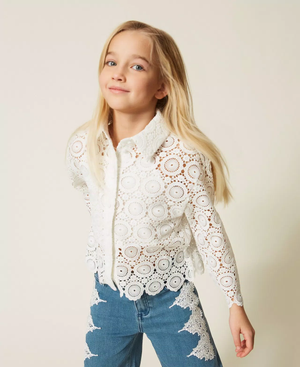 Camicia boxy in pizzo macramè 261GJ2Q25 /526 TWINSET 