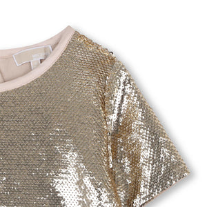 Top con pailettes dorate R30477 /Z99 MICHAEL KORS 