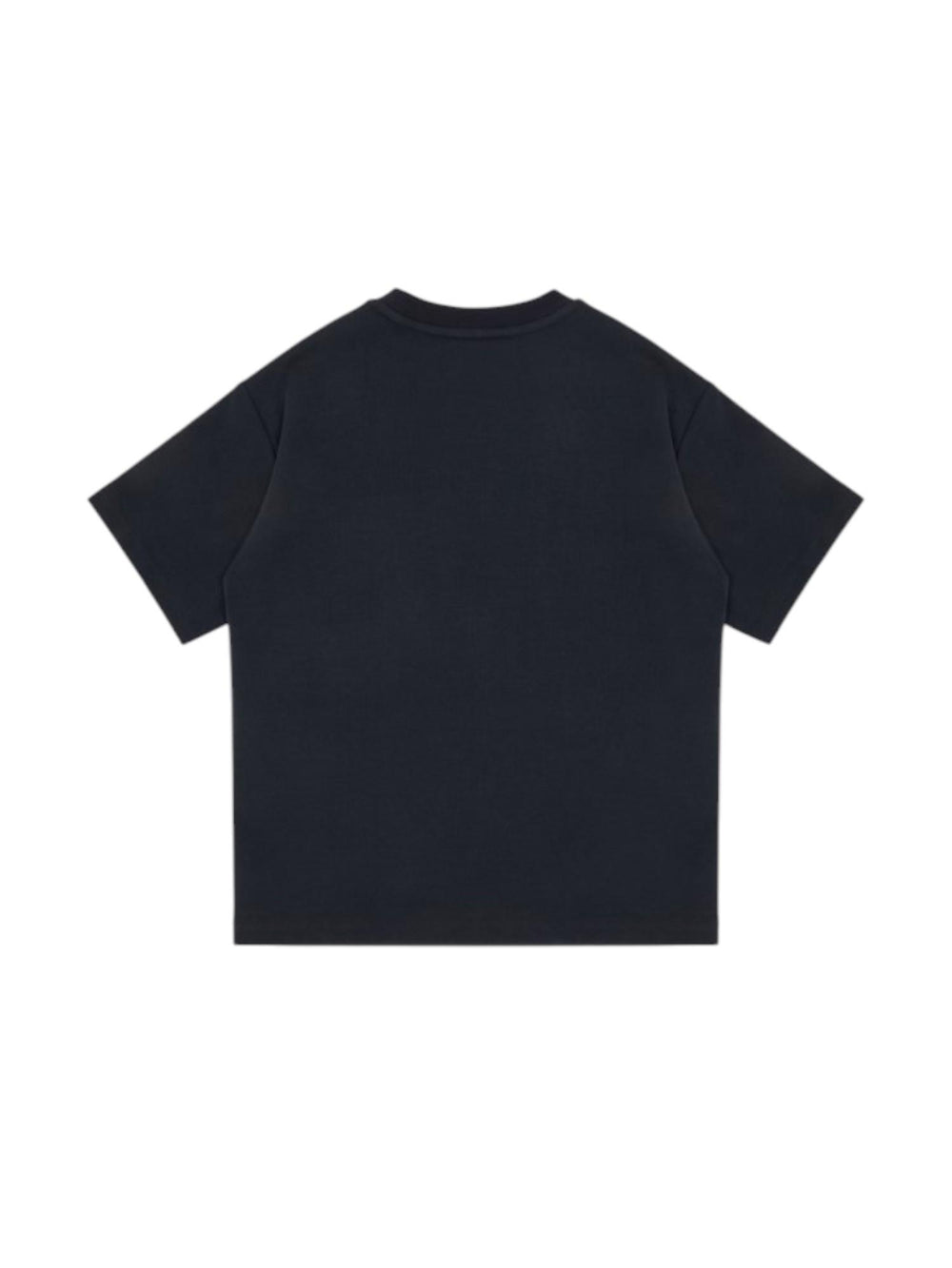 T-shirt bambino blu navy con taschino e logo tono su tono