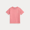 T-shirt in jersey di cotone con scollo a girocollo