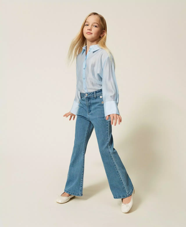 Jeans flare con bottoni 261GJ2062 /3451 TWINSET 