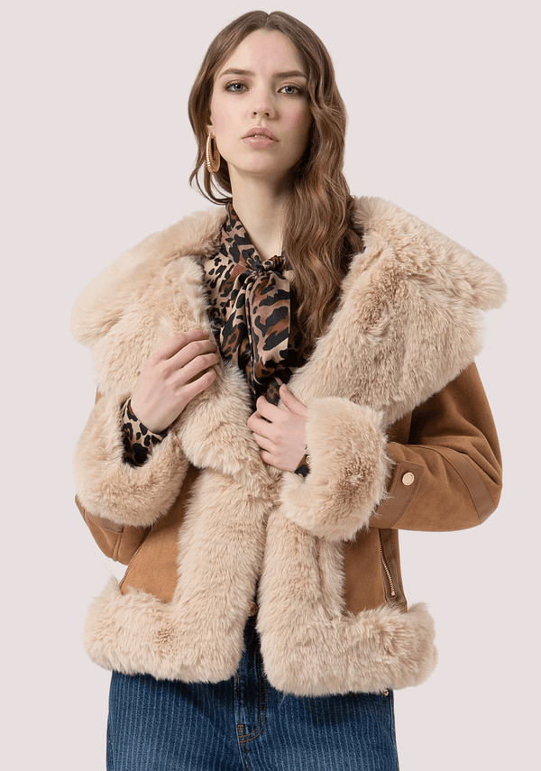 Giacca biker regular con apertura centrale FR25WC4008O44601 /H59 FRACOMINA 