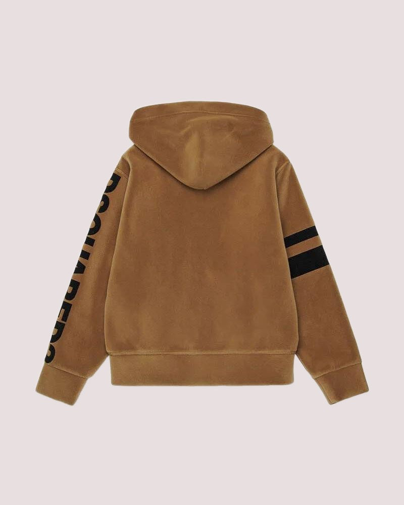Felpa Dsquared2 in neoprene color cammello con cappuccio e zip DQ3001 D0AF8 /DQ721 DSQUARED2 JUNIOR 