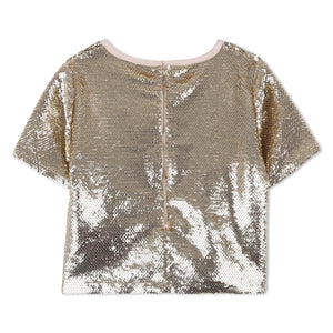 Top con pailettes dorate R30477 /Z99 MICHAEL KORS 
