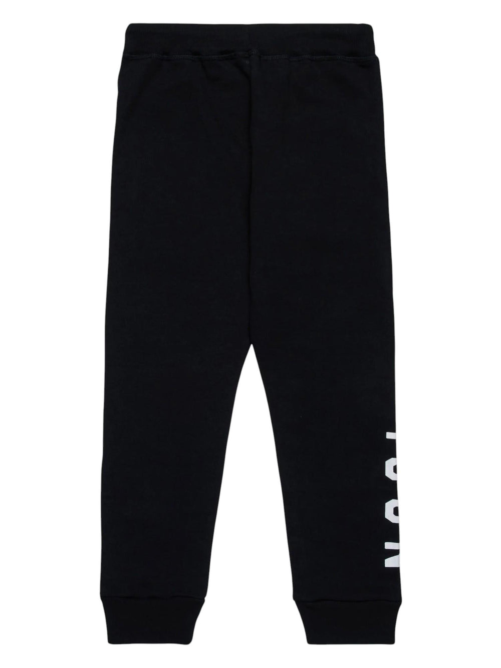 Pantalone bambino nero con stampa Icon