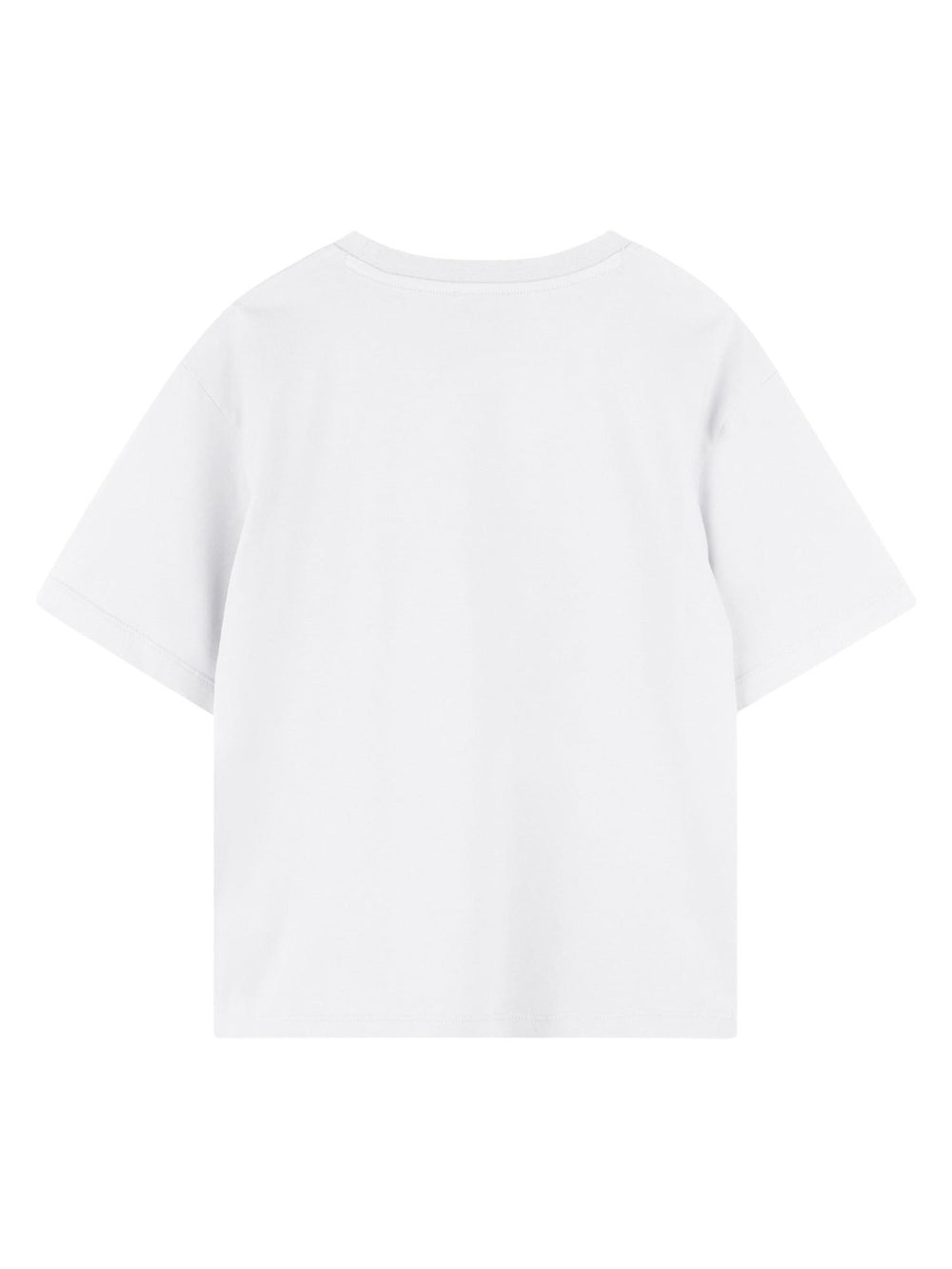 T-shirt bambino bianca in cotone con logo tigre