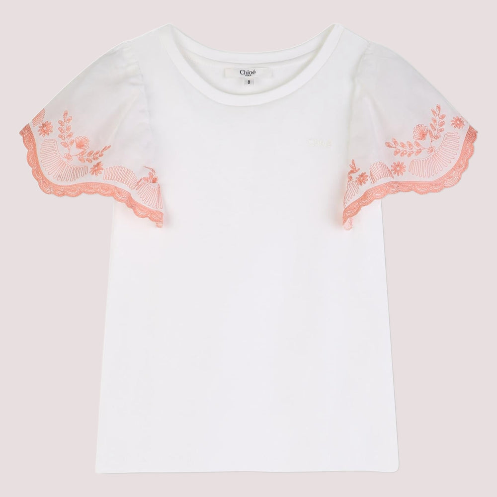 T-shirt con logo ricamato C21238 /117 CHLOE 