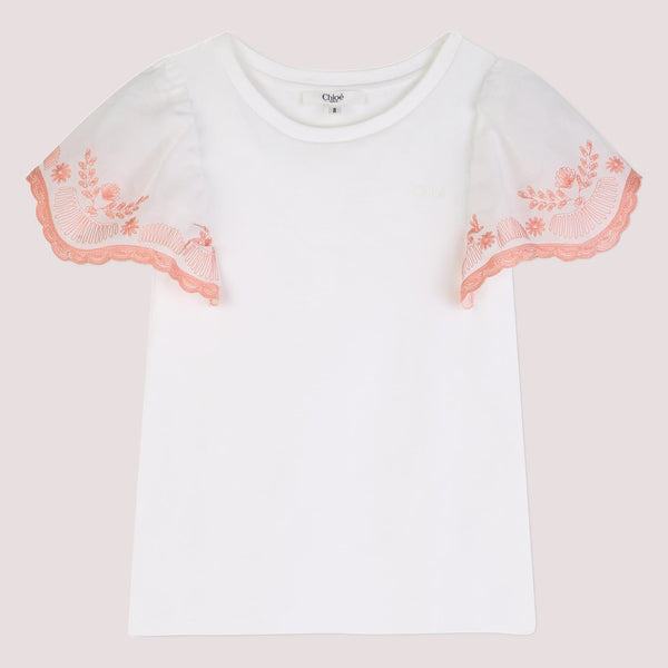 T-shirt con logo ricamato C21238 /117 CHLOE 
