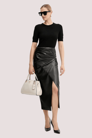 Gonna midi in eco-pelle A25CPGO01801 /V0003 SIMONA CORSELLINI 