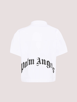 Camicia a maniche corte con logo PBGG003S26FAB001 /2 PALM ANGELS 