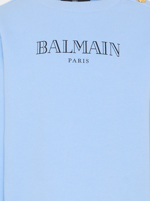 Felpa Balmain con bottoni oro sulla spalla BY4P20 Z3183 /652NE BALMAIN 