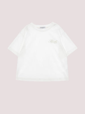 T-shirt ricamo scritta I1G609 7206 /1 PHILOSOPHY KIDS 