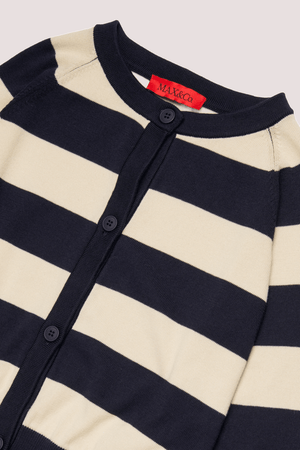 Cardigan a righe con logo MX0296 MX00Z /MX854 MAX&CO KID 