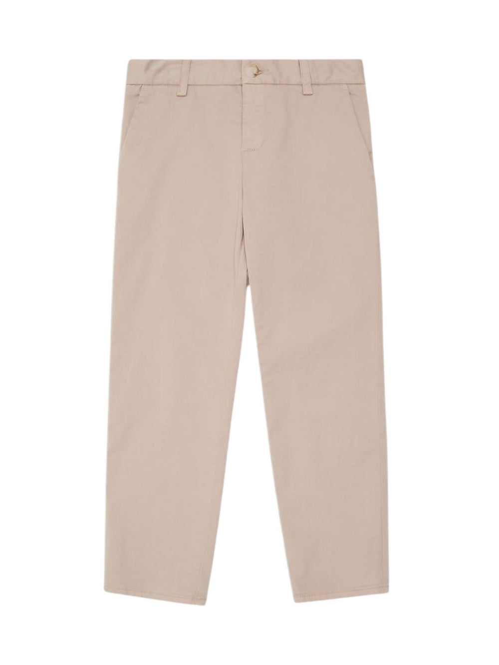 Pantalone bambino beige modello chino in cotone stretch