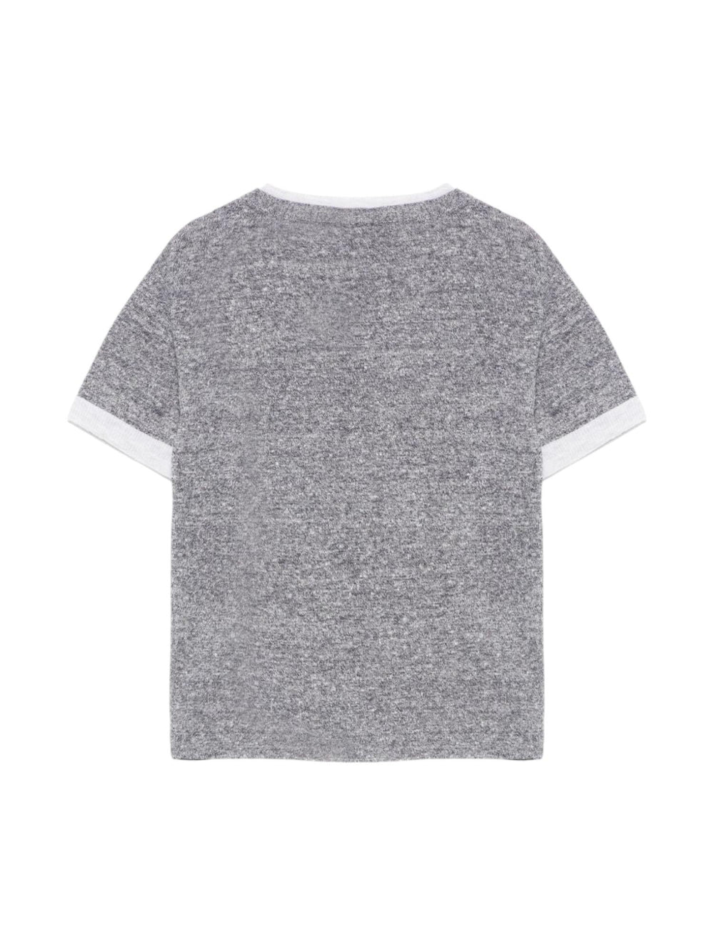 Maglia bambino blu medio melange con dettagli chiari