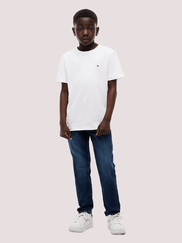 T-shirt con logo ricamato Tommy Hilfiger KB0KB09646 /YBR TOMMY HILFIGER 