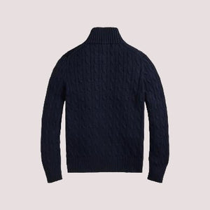 Maglione in cotone a trecce con zip a un quarto 323868894 /17 POLO RALPH LAUREN 