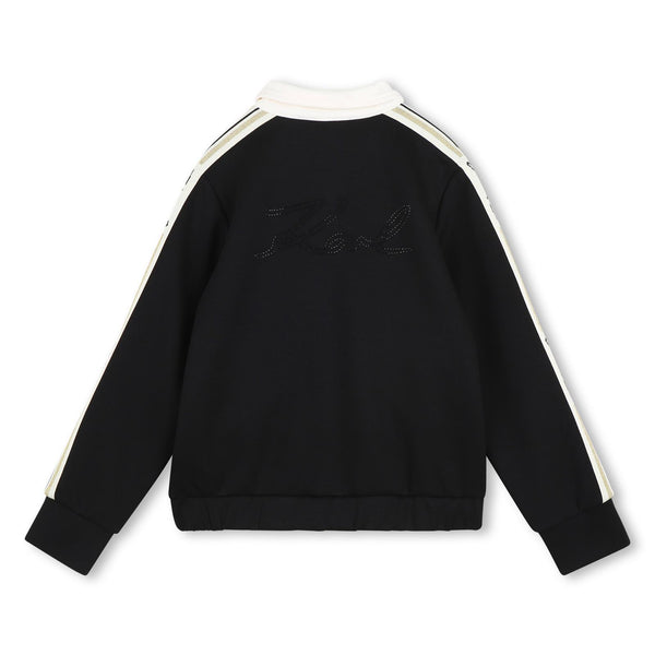 Cardigan con bande laterali Z31132 /09B KARL LAGERFELD 