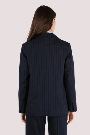 Giacca in gessato 107854 /BLU F. ANNARITA N 